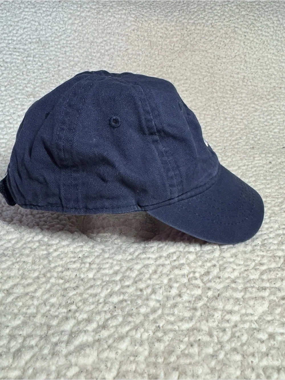 Nike Kids Navy and White Swoosh Baseball Hat